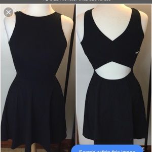 Black dress cross back
